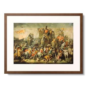 作者不明 (Romischer Meister) 「Battle scene painting with war elephants.」｜afloprint