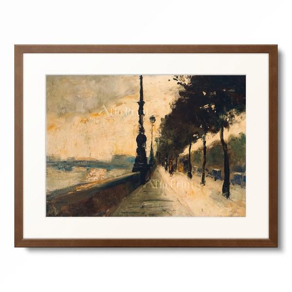 レッサー・ユリィ Lesser Ury 「The Embankment, London. 1926」