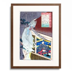 掛け軸 端午の節句 白馬武者（高畠周峰） 武者 兜 節句 掛軸 : まろ庵