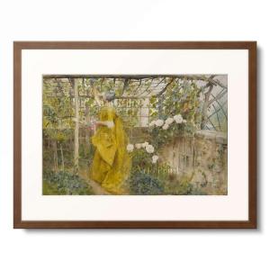 カール・ラーション、バルブロー、希少画集画、新品額装付、状態良好 カール・ラーション Carl Larsson 「The Flower Window」 : アフロ