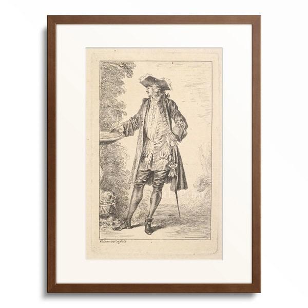 アントワーヌ・ヴァトー Jean Antoine Watteau 「Standing man wit...