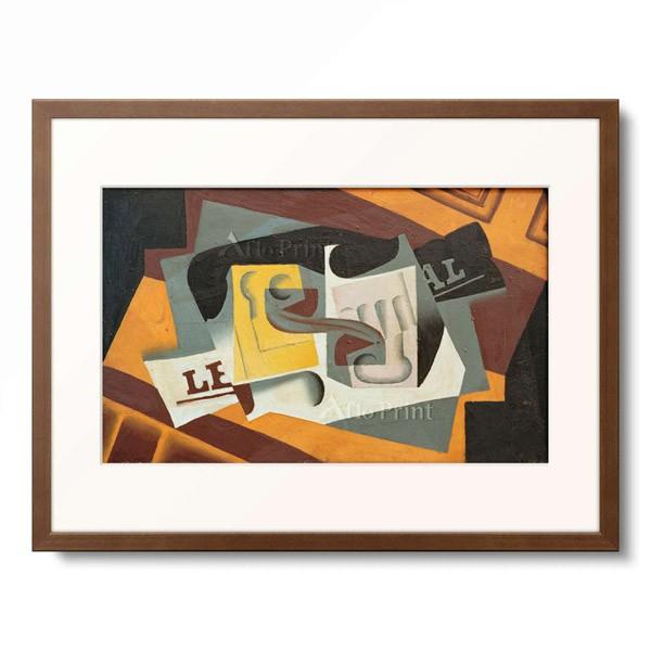 フアン・グリス Juan Gris 「Verre et journal」