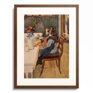 カール・ラーション、バルブロー、希少画集画、新品額装付、状態良好 カール・ラーション Carl Larsson 「The Flower Window」 : アフロ