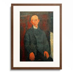 【油絵・模写・原寸大】モディリアーニ『おさげの少女』(P12号、額付き) キャンバス油絵 おさげ髪の少女 モディリアーニ オマージュ