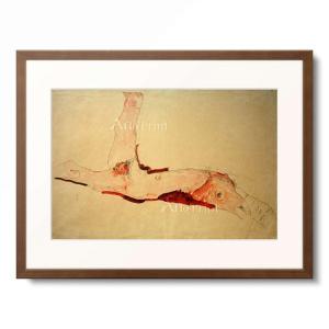 エゴン・シーレ Egon Schiele 「Nude self portrait, squatting