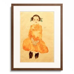 Egon Schiele、エゴン・シーレ【MADCHENKOPF】 エゴン・シーレ Egon Schiele 「Schwarzhaariges Madchen mit