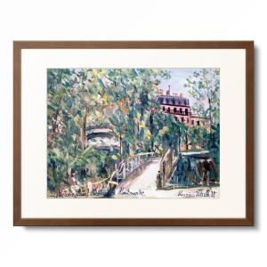 モーリス　ユトリロ　maurice utrillo 絵画 モーリス・ユトリロ Maurice Utrillo 「Vue de Montmartre. 1910
