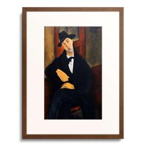 【油絵・模写・原寸大】モディリアーニ『おさげの少女』(P12号、額付き) キャンバス油絵 おさげ髪の少女 モディリアーニ オマージュ