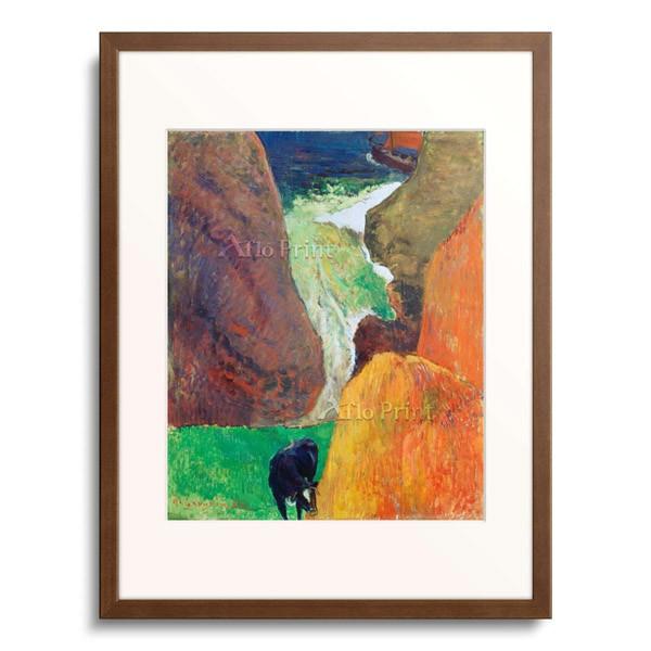 ポール・ゴーギャン Eugene Henri Paul Gauguin 「牛のいる海景(海の景色と岩...