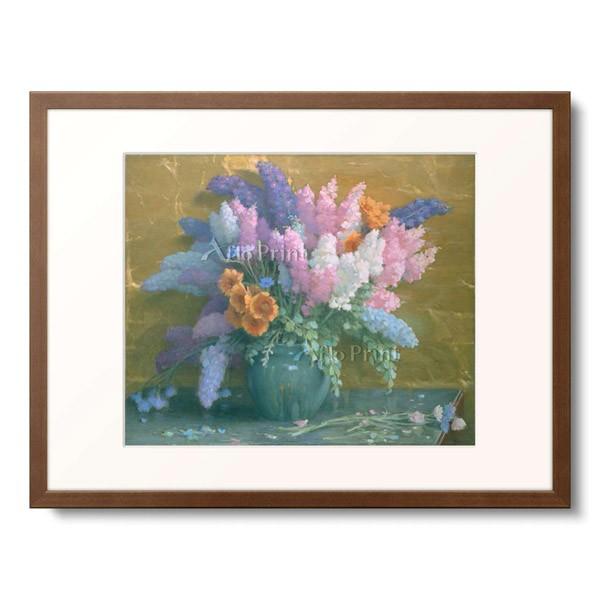 Joseph Henry Sharp 「Vase mit Rittersporn.」