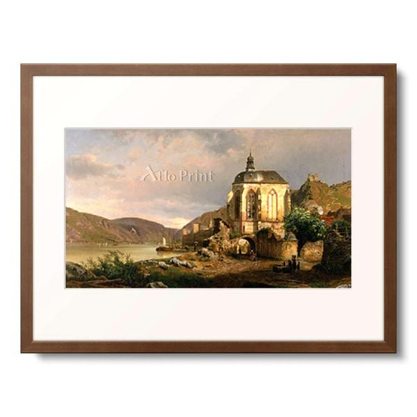 Johann G Pulian 「Rhine landscape with Werner Chape...