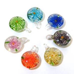 ベネチアンガラス風 ペンダントトップ ドーナツ型 vene-68 : スマート