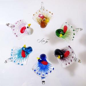 ベネチアンガラス風 ペンダントトップ ドーナツ型 vene-68 : スマート