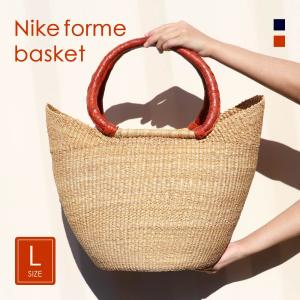 ラフィアかぎ編み波透かしバッグ 丸底 紅茶 肩掛け トートバッグ