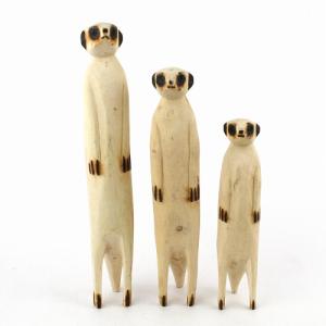 木彫動物 ミーアキャット 小 前向きの詳細画像3