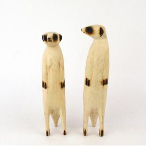 木彫動物 ミーアキャット 小 前向きの詳細画像4