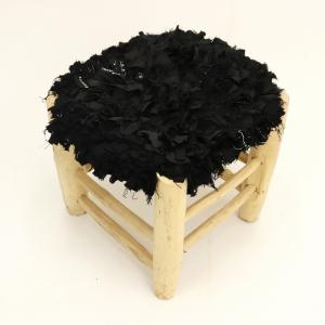 ボシャラウィト木椅子 黒 高さ30cm｜african-sq