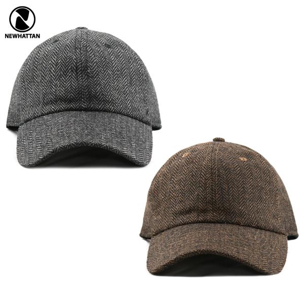 NEWHATTAN（ニューハッタン）：ウール ブレンド キャップ/ヘリンボーン/メンズ＆レディース/...