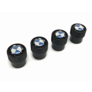 BMW バルブキャップ BMWマーク（ブラック）（BMW VALVE STEM CAPS BLACK） [276060]｜afterparts-co-jp