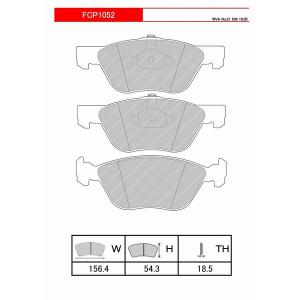 FERODO ブレーキパッド DS3000 アルファロメオ 156 (ワゴンも可) 2.5 V6 98〜01/12 932A1/932B1 932AC/932BW - フロント FCP1052R｜afterparts-co-jp