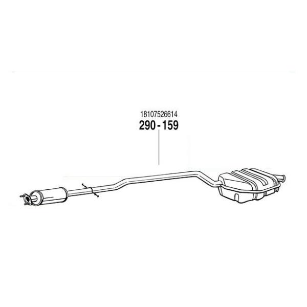 ARM 補修用 R/マフラー BMW MINI ミニ クーパー(R50)/クーパー コンバーチブル(...