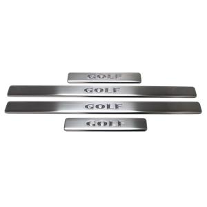 OMTEC ステンレスドアシルプレート 4pcs for VW Golf6 ハッチバック車 (Golf6 Variant不可) 4ドア車専用品 37518091｜afterparts-co-jp