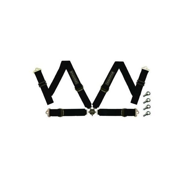 WILLANS/ウイランズ レーシングハーネス タイプS4 4X4 左座席用 ブラック ストラップ幅...
