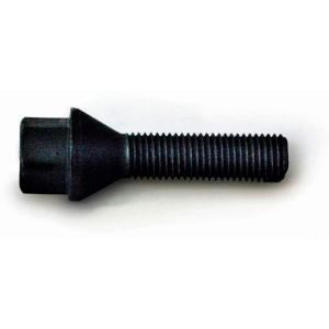 H&amp;R (エイチアンドアール)  ボルト 60度テーパー 14×1.25 首下：48mm 色：ブラッ...