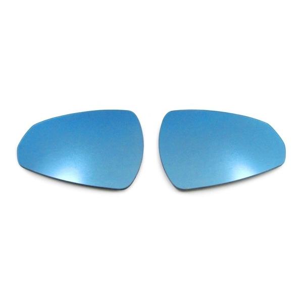 AutoStyle ワイドビューブルードアミラーレンズ ブルーミラー 純正交換タイプ アウディ A3...