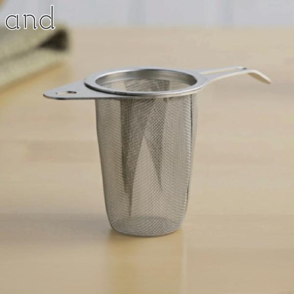 and ステンレススリムな茶こし アンド ステンレス 茶こし 茶漉し 深型 自立 お茶 ポット ティ...