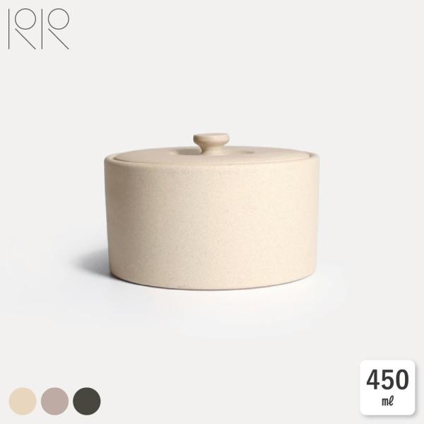 JINSUI 保存容器 IROIRO04 陶器 450ml 蓋付き おしゃれ キャニスター 常滑焼 ...