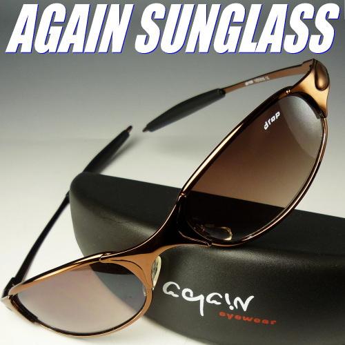 [Drapモデル]イタリーデザインAGAINサングラス/サングラス メンズ UV 100％ カット