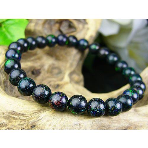 10A級ブラックオパール/パワーストーン/天然石ブレスレット/10mm