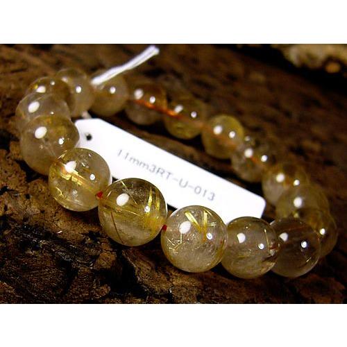 11mmルチルクォーツ/天然石パワーストーン≪安心の写真現物1点もの≫