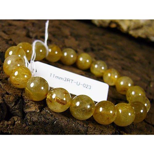 11mmルチルクォーツ/天然石パワーストーン≪安心の写真現物1点もの≫