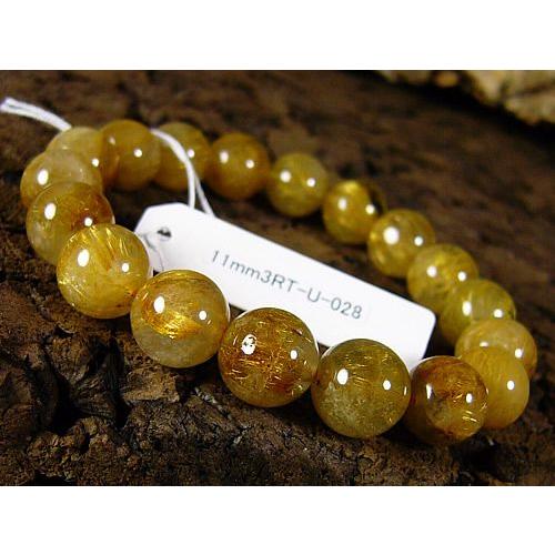 11mmルチルクォーツ/天然石パワーストーン≪安心の写真現物1点もの≫