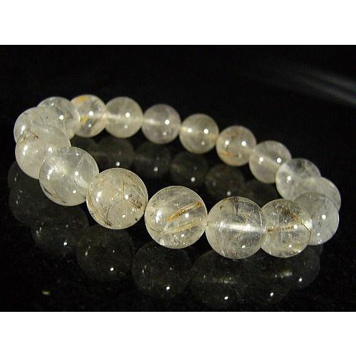 ヒマラヤ水晶ルチル入/天然石パワーストーンブレスレット/12mm