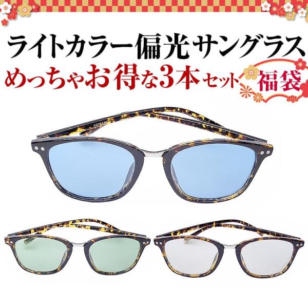 販売終了3本セット見える福袋 ＼6万6,000円が90%OFF／AGAIN 偏光サングラス 1年中使...