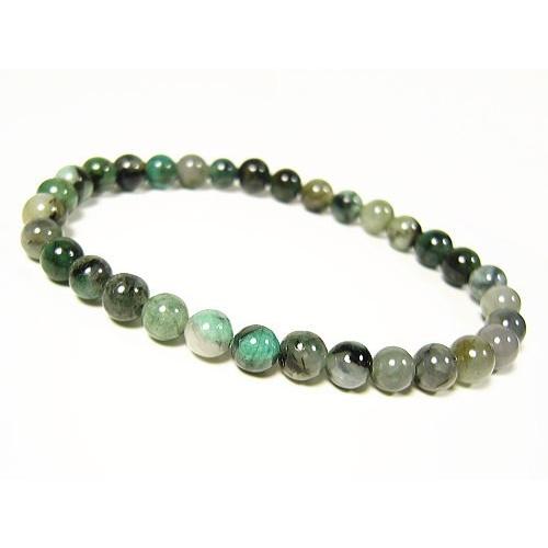 エメラルド/天然宝石ブレスレット/6mm/1点もの