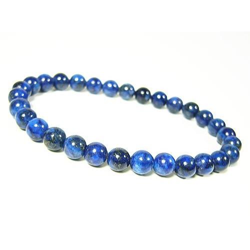 ラピスラズリ/本物無着色/天然石ブレスレット6〜8mm