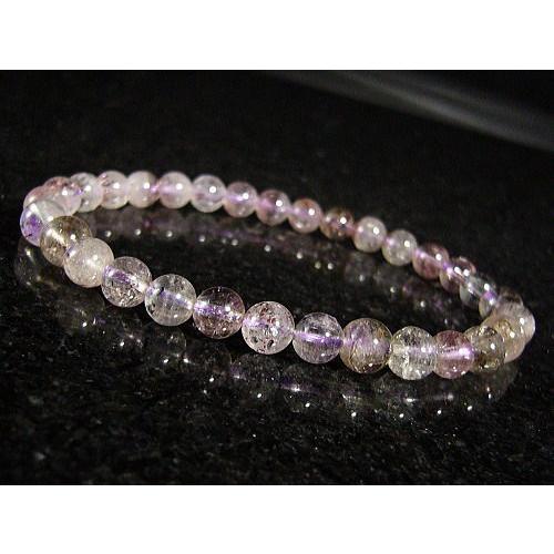 ★完売御礼★スーパーセブンエレスチャル/天然石パワーストーンブレスレット6mm/1点もの
