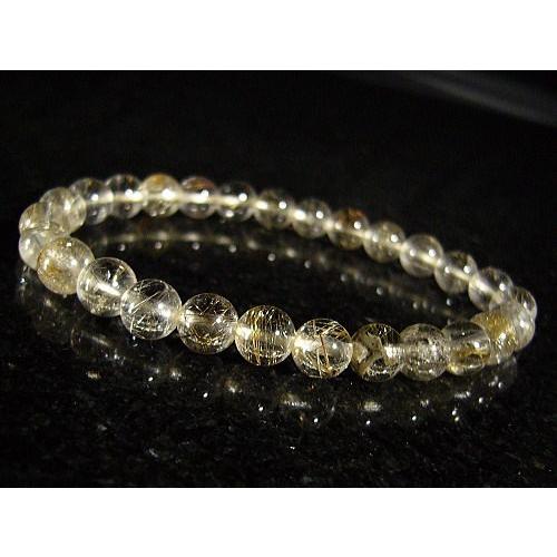 ★完売御礼★シルバールチル/天然石パワーストーンブレスレット/6mm/1点もの