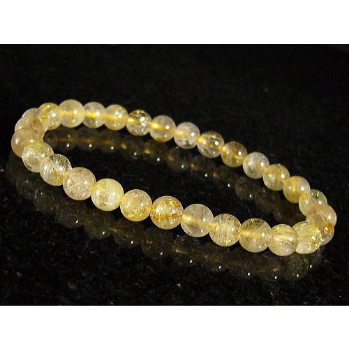 ★完売御礼★ホワイトルチル/天然石パワーストーンブレスレット/6mm/1点もの