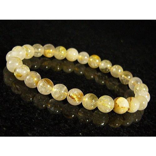 ★完売御礼★ホワイトルチル/天然石パワーストーンブレスレット/6mm/1点もの