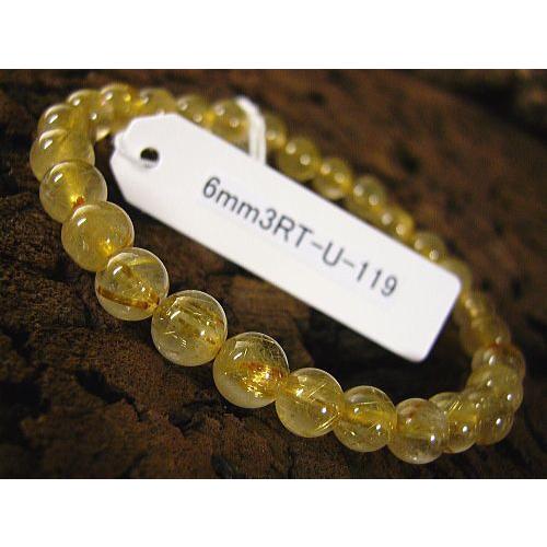 6mmルチルクォーツ/天然石パワーストーン≪安心の写真現物1点もの≫