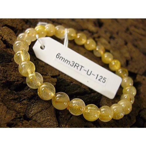 6mmルチルクォーツ/天然石パワーストーン≪安心の写真現物1点もの≫