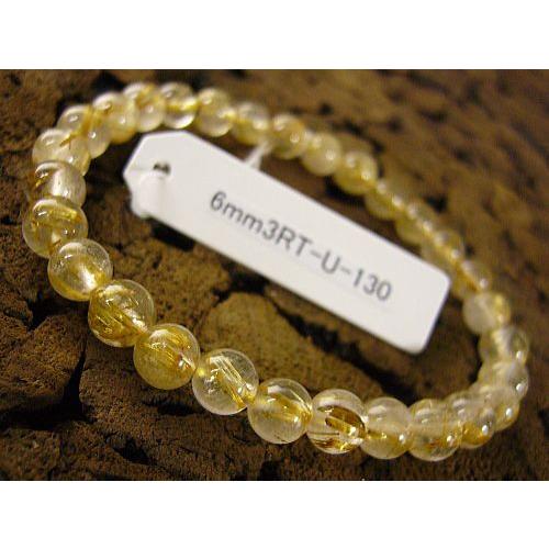 6mmルチルクォーツ/天然石パワーストーン≪安心の写真現物1点もの≫