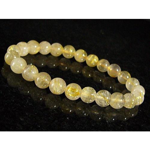 ★完売御礼★ホワイトルチル/天然石パワーストーンブレスレット/7mm/1点もの