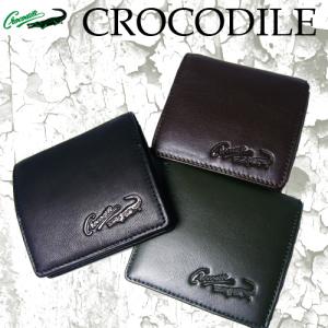 有名ブランドCrocodileクロコダイル正規品！高級子羊革【ラムスキン】小銭入れ★ウォレット｜again