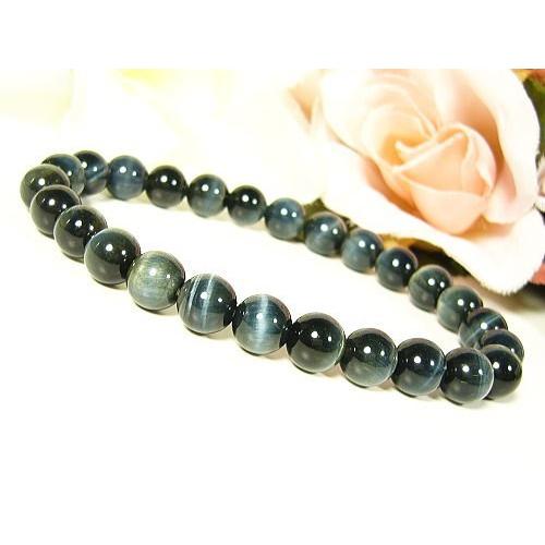 ★完売御礼★希少色「ブラックパンサー」ウルフアイ8mmブレスレット